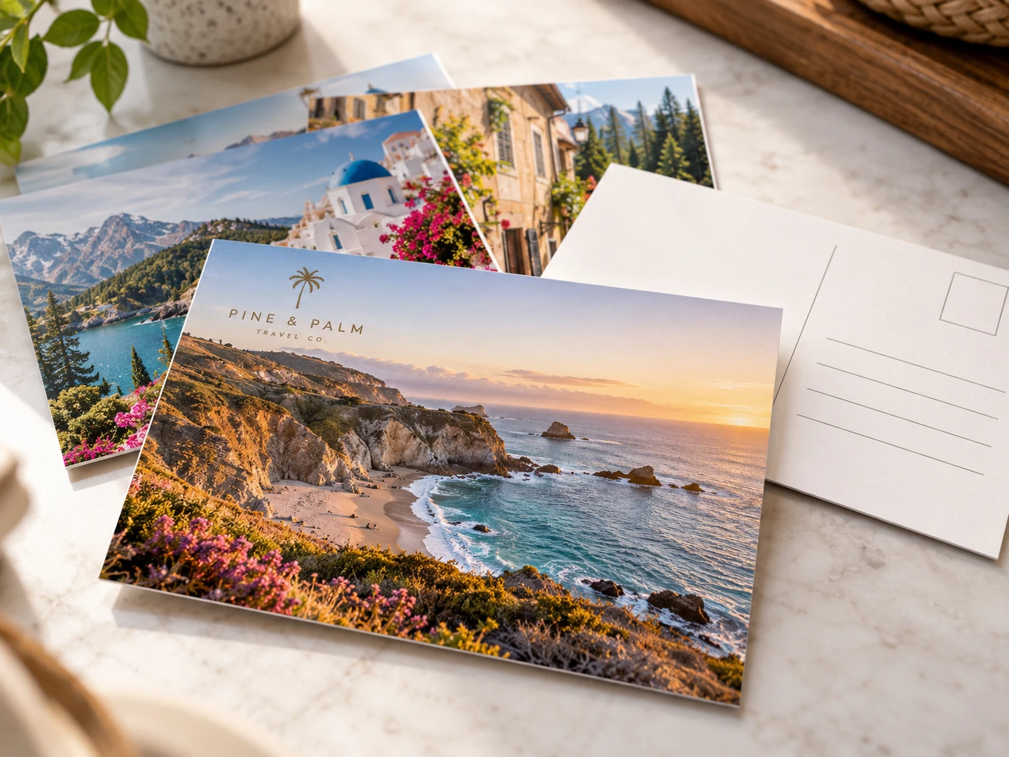 Postcards print product showcase